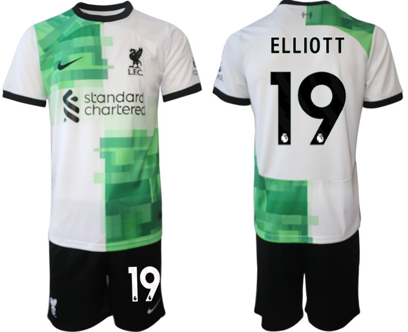 Men 2023-2024 Club Liverpool away white #19 Soccer Jersey->liverpool jersey->Soccer Club Jersey